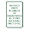 Signmission Unauthorized Vehicles Not Connected for Heavy-Gauge Aluminum Sign, 12" x 18", A-1218-22777 A-1218-22777 - alternate 1